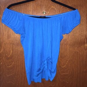 Sky blue off the shoulder top